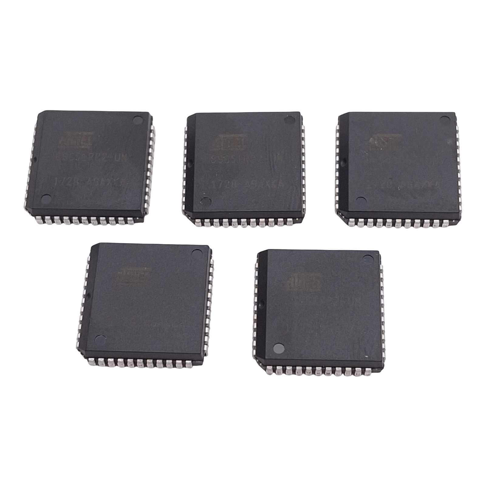 Lot of 5 Atmel 89C51RC2-UM Microcontroller 8-Bit, 32kB Flash, 1024B XRAM, 32 I/O