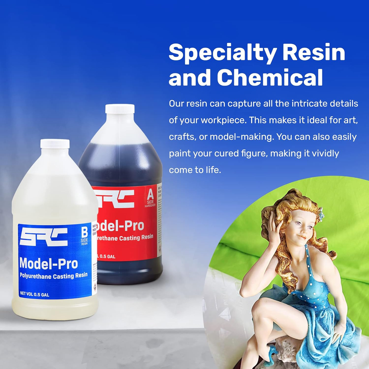SRC Model-Pro off White 1 Gallon, Polyurethane Casting Resin | Impact Resistance
