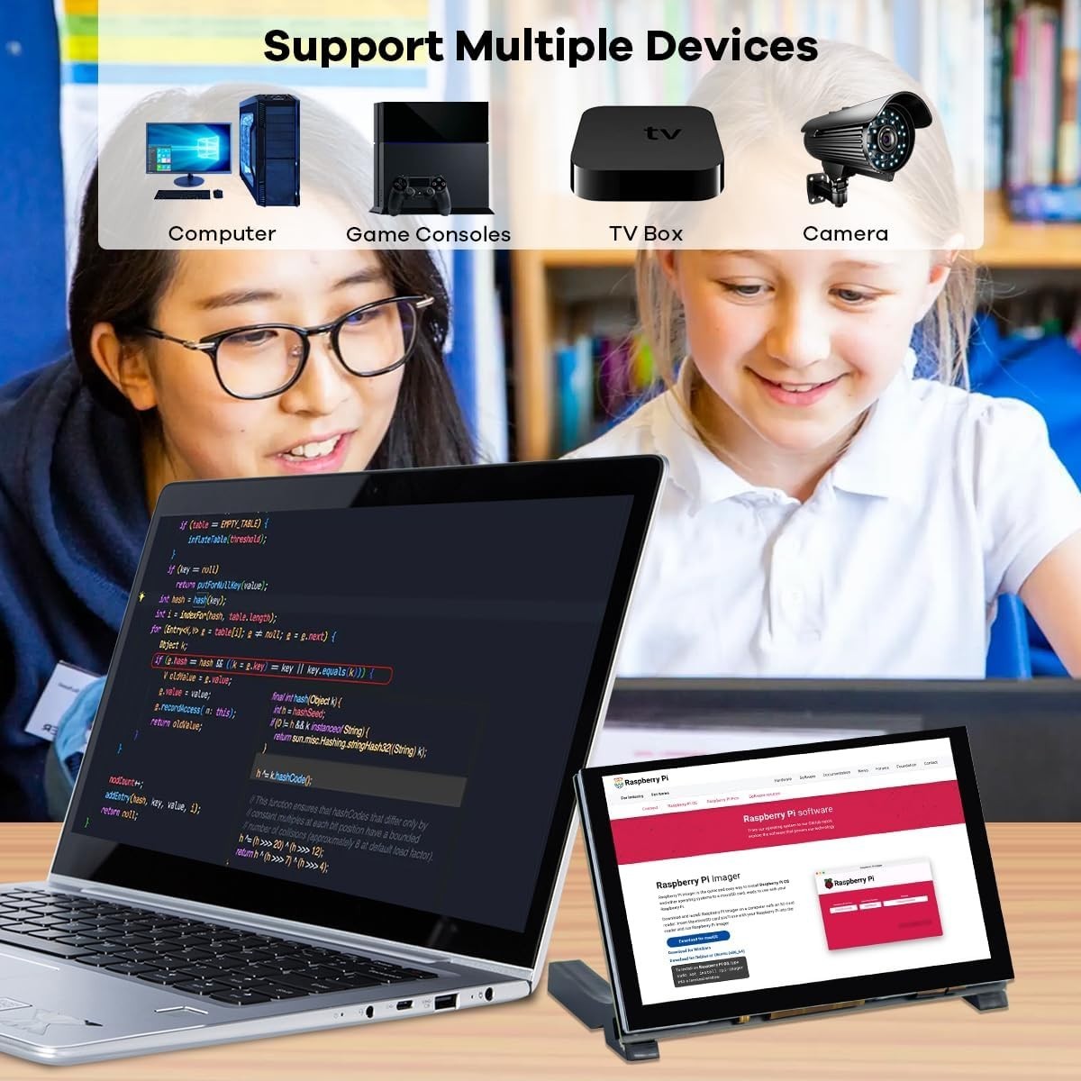 High-Definition 5-Inch HDMI Touchscreen with IPS Display for Gaming & DIY