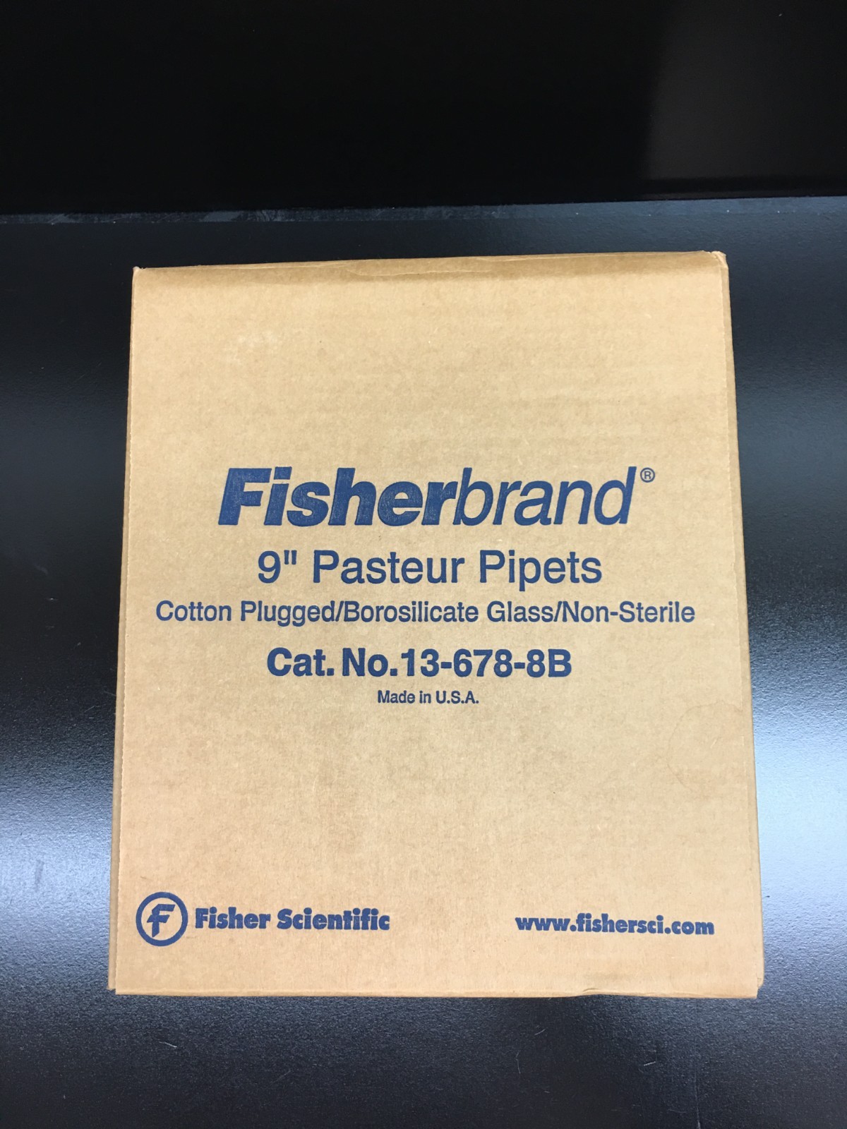 Fisherbrand Cat No 13-678-8B Cotton-Plugged Borosilicate Glass Pasteur Pipets 9″