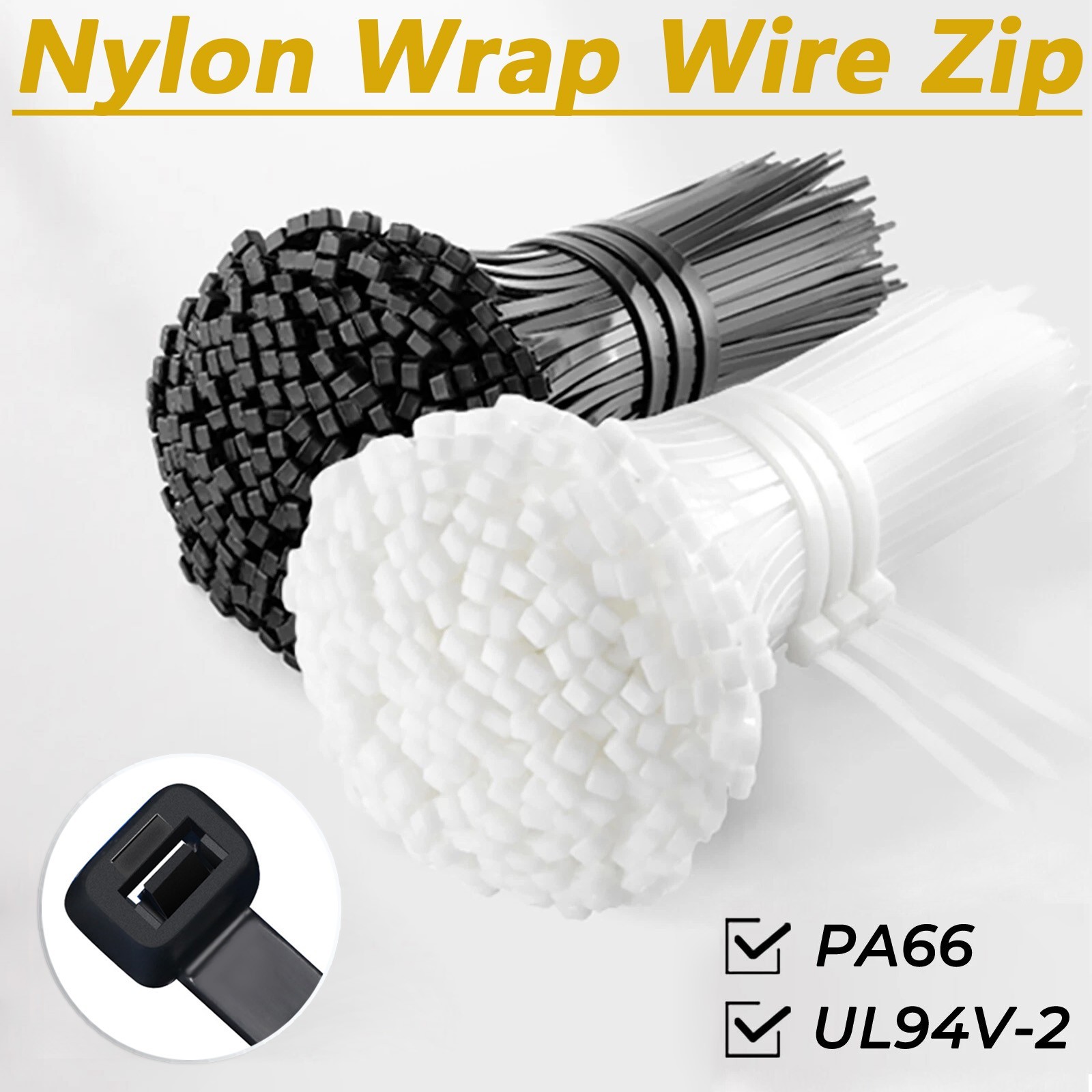 10-1000Pcs Cable Ties 4″ to 40″ Heavy Duty Nylon Wrap Wire Zip Ties UV Resistant