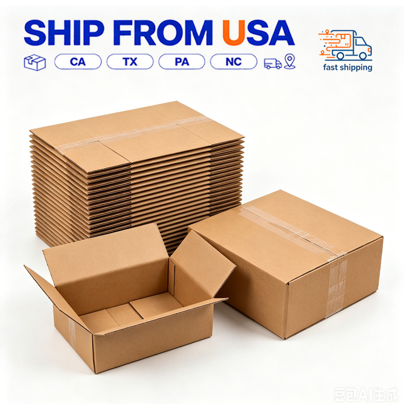 100 Pcs 6x4x2″ Corrugated Cardboard Shipping Boxes Small Mailers For Packing