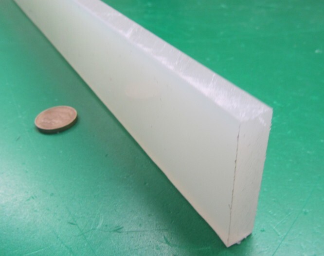 Polypropylene Bar 1/2″ Thick x 2.50″ Wide x 48″ Long, 2 pcs, 8 feet