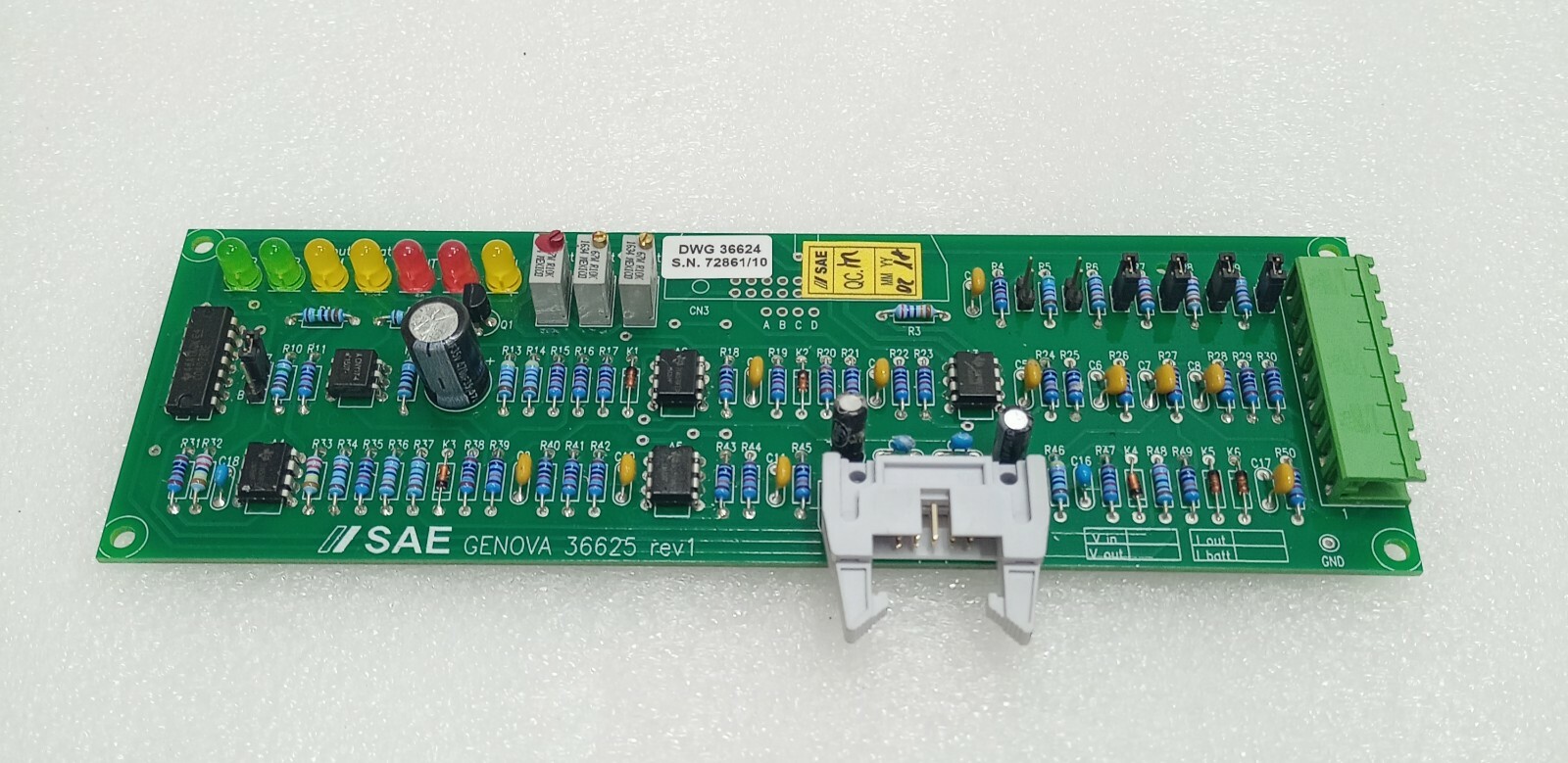 SAE GENOVA 36625 REV 1 DWG 36624 CIRCUIT BOARD (EXPEDITED SHIPPING)