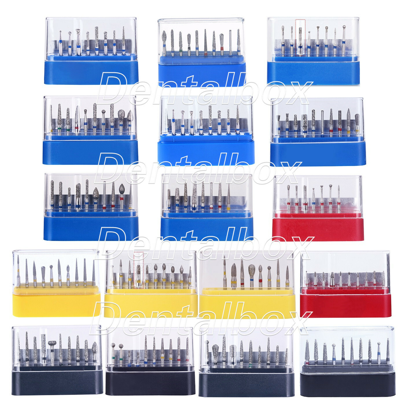 10pcs AZDENT Dental Diamond Bur FG Drills for High Speed Handpiece Polishing Bur