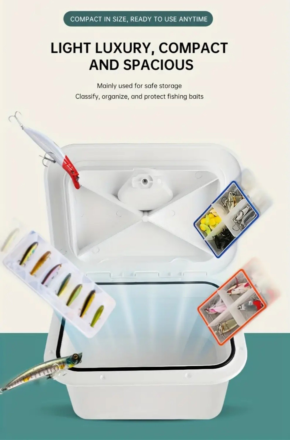 ABS Marine Storage Box with Deck Cover Hatch Lid for Organized Fishing Storage
