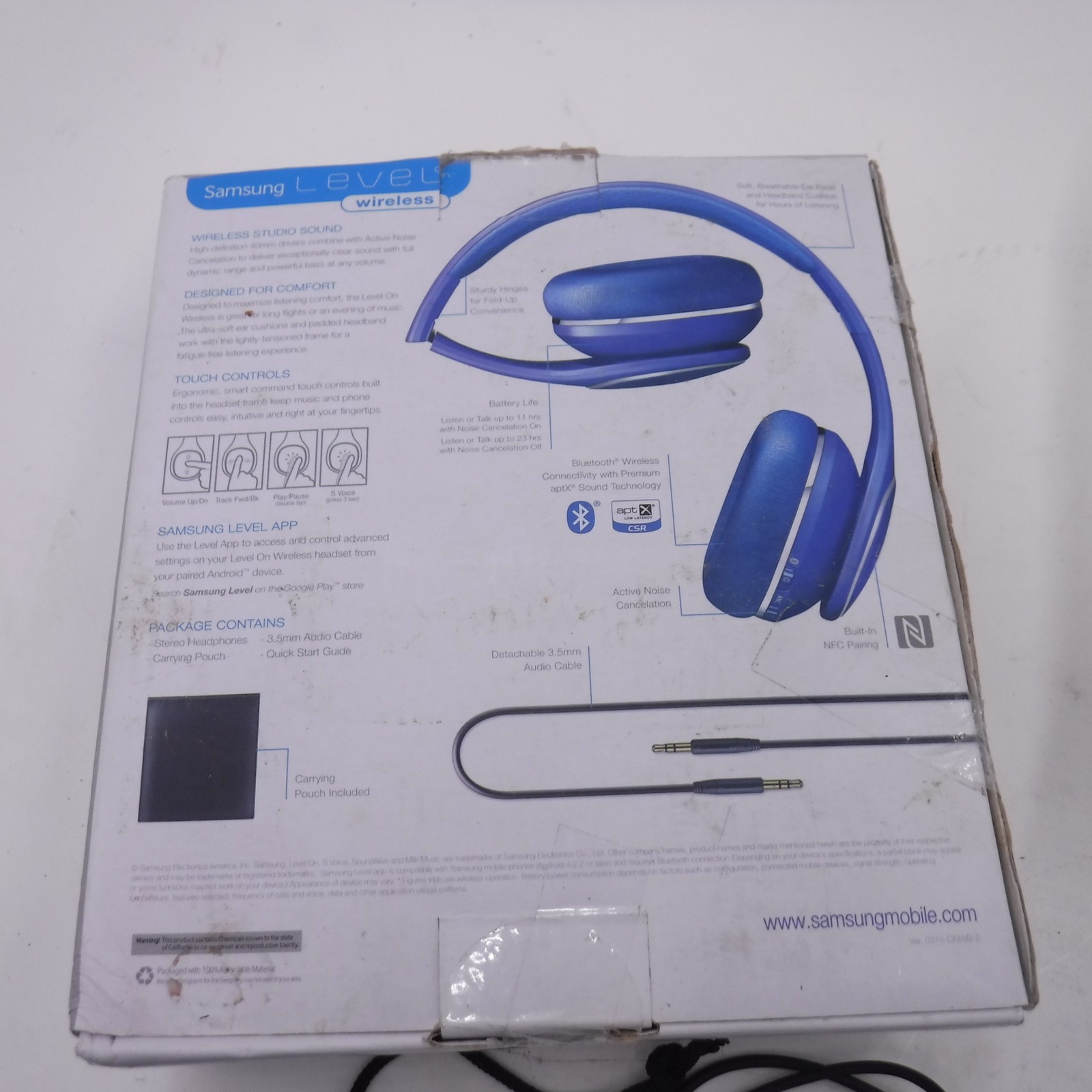 Samsung Level On Wireless Noise Canceling Headphones EO-PN900BLEST1