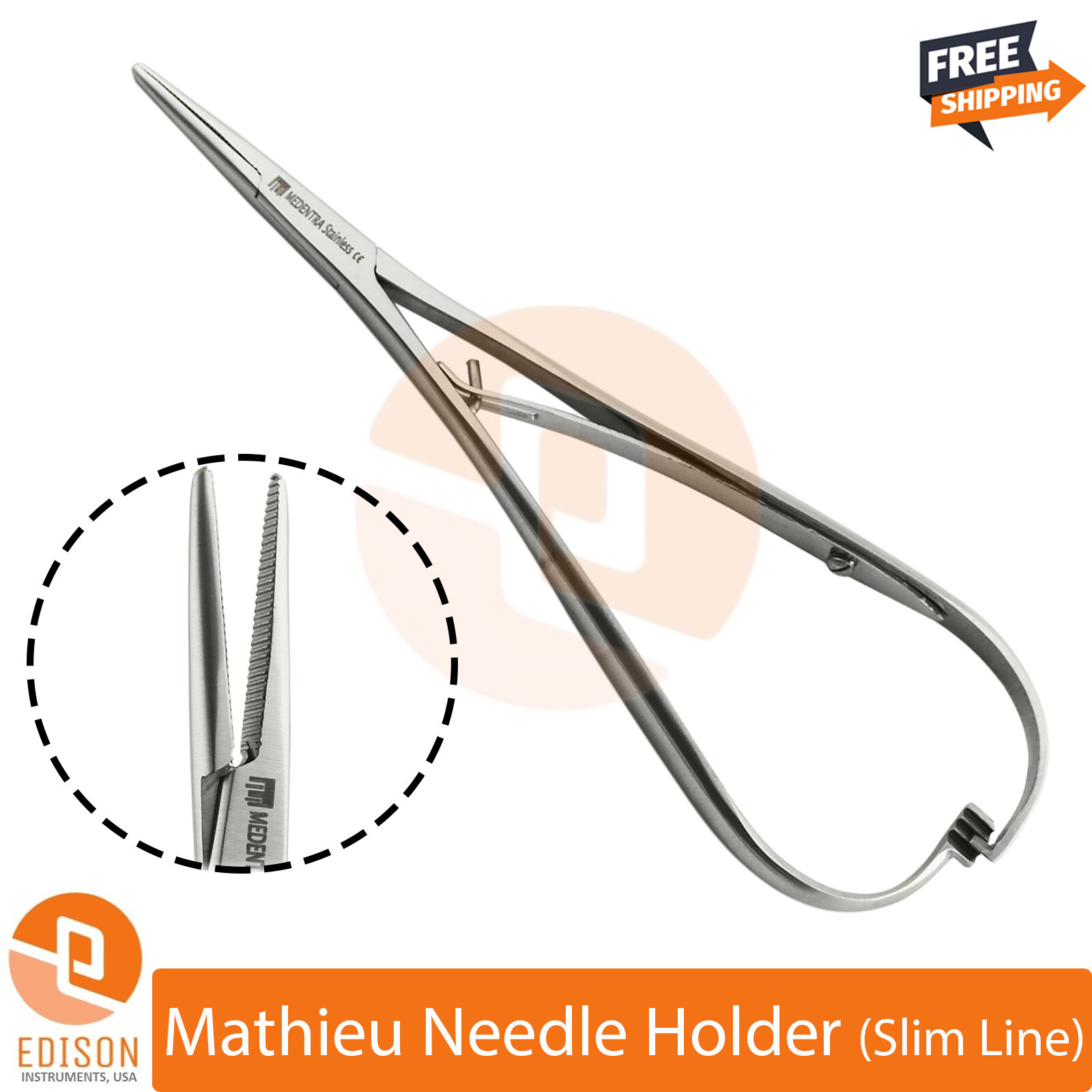 7 Pcs Dental Slim Line Mathieu Needle Holder Forceps Orthodontic Ligature Pliers