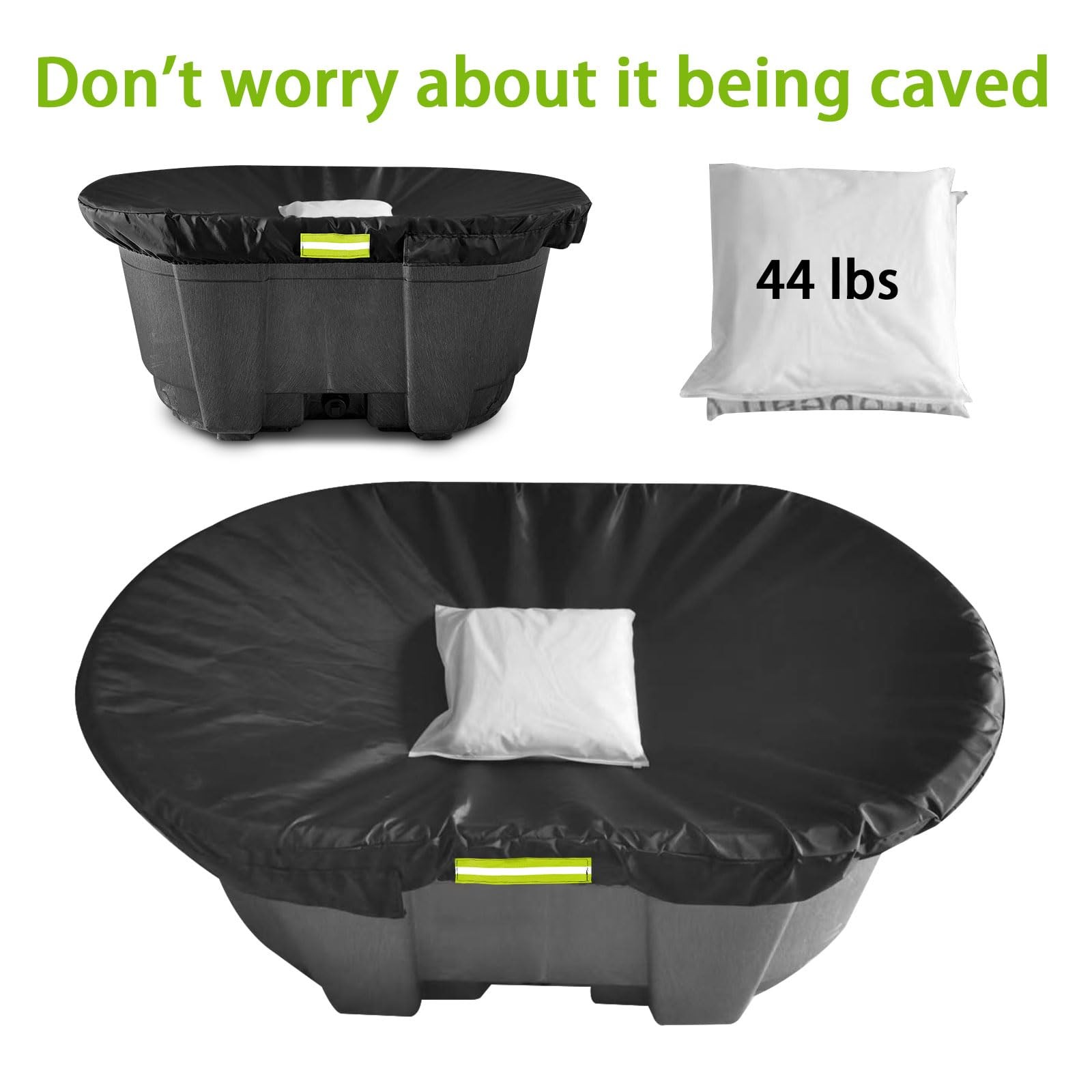MQLD Rubermaid 50 100 Gallon Oval Stock Tank Water Trough Cover with Zipper