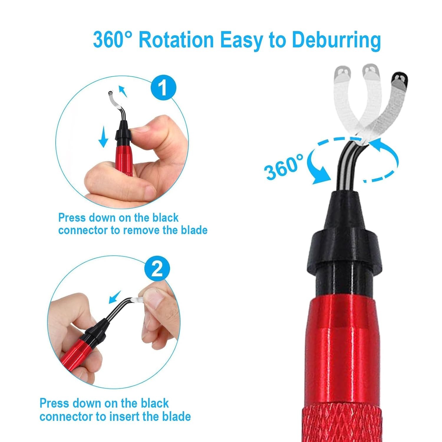15-Piece Swivel Blade Deburring Tool for Precision Burr Removal in All Materials