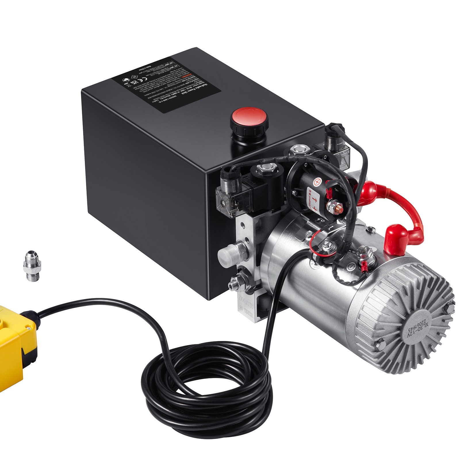 VEVOR 8 Quart Double Acting Hydraulic Pump 12V Dump Trailer Power Unit 2.1HP