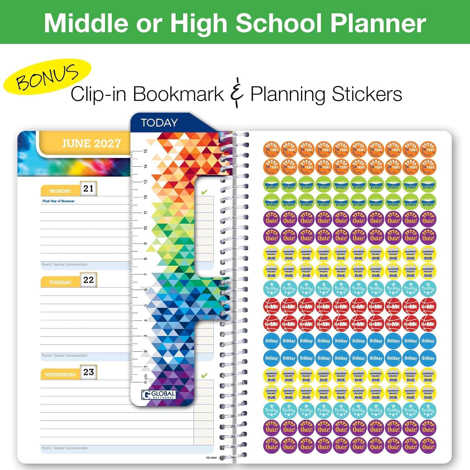 2026-2027 Middle & High School Student Planner 5.5″ X 8.5″ – Dated Weekly & Mont