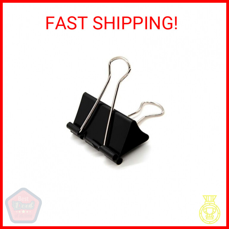 DSTELIN Large Binder Clips 1.6-Inch (24 Pack), Big Paper Clamps Clips for Office