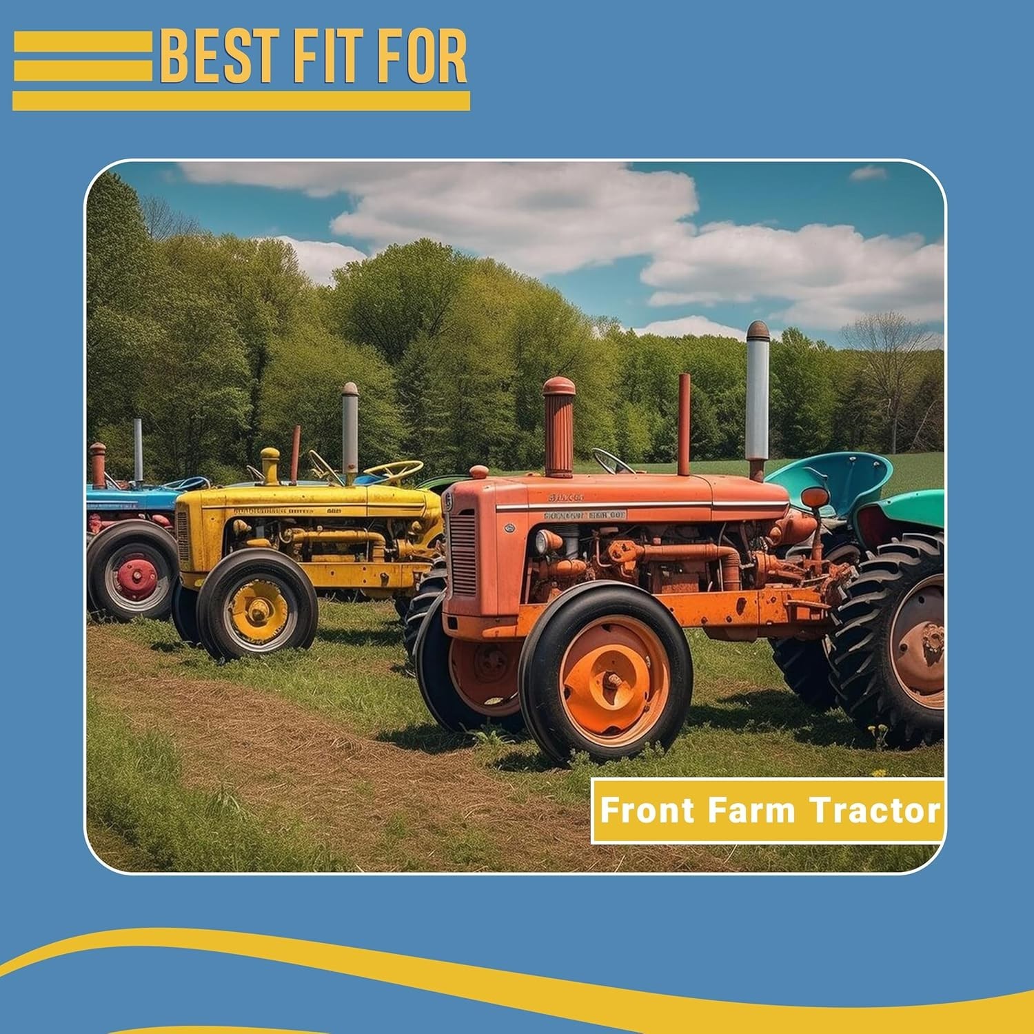 TWO NEW 5.00-15 5.00×15, 3 Rib F2 Tractor Farm 2 TIRES