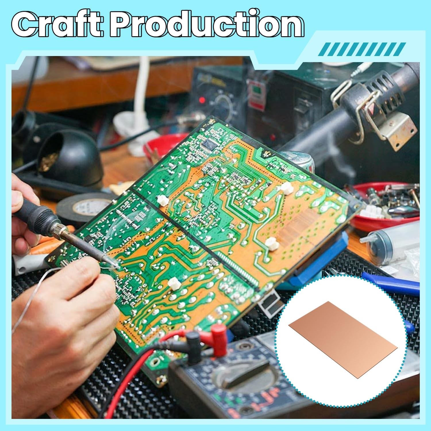 Copper Sheet, 2 Pieces of Copper Plates 8″×2″-18 Gauge(1mm) Thickness, 99%
