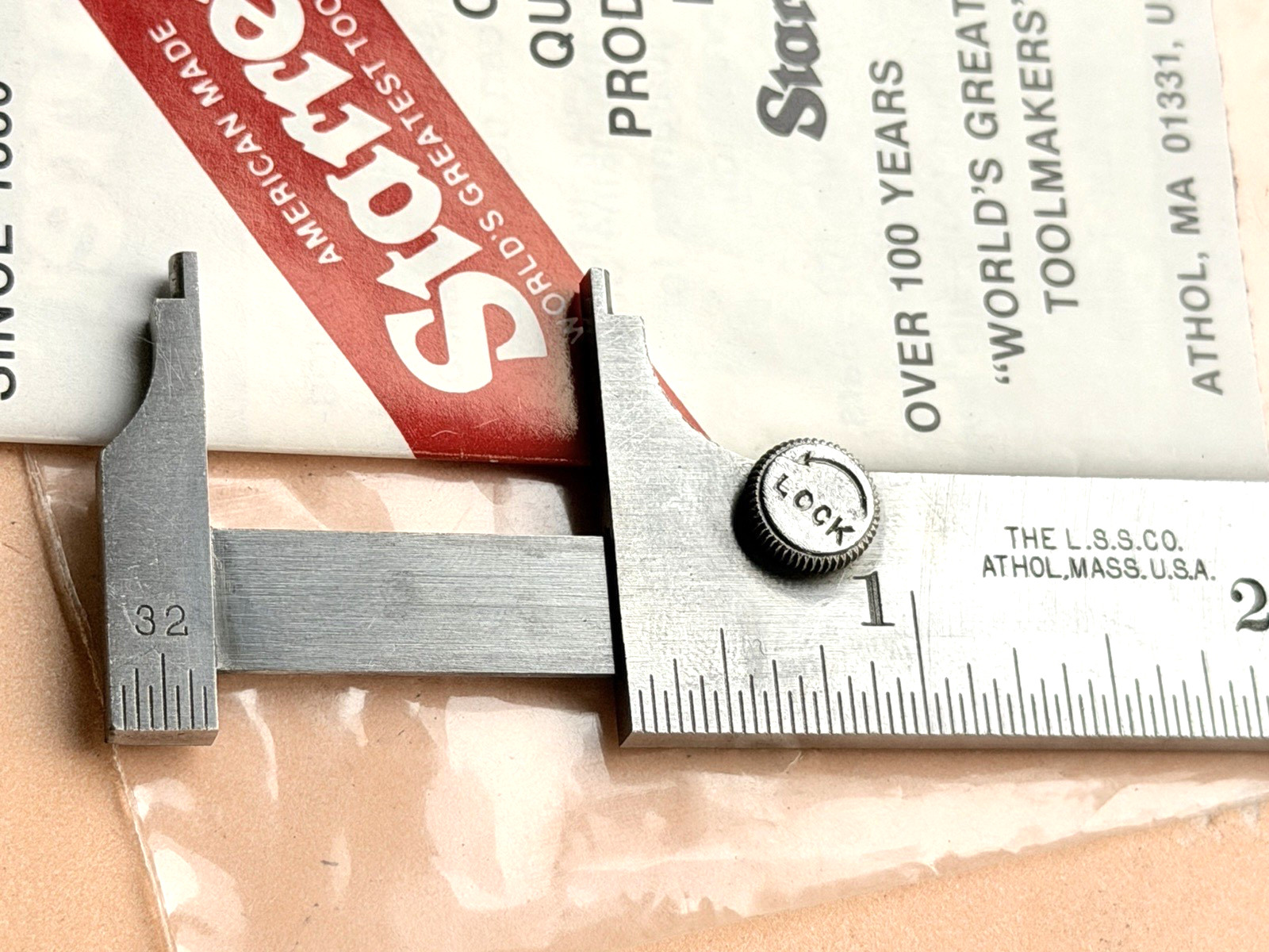 STARRETT No.425-3 3-Inch Steel Pocket Slide Caliper. Made in the USA 🇺🇸!