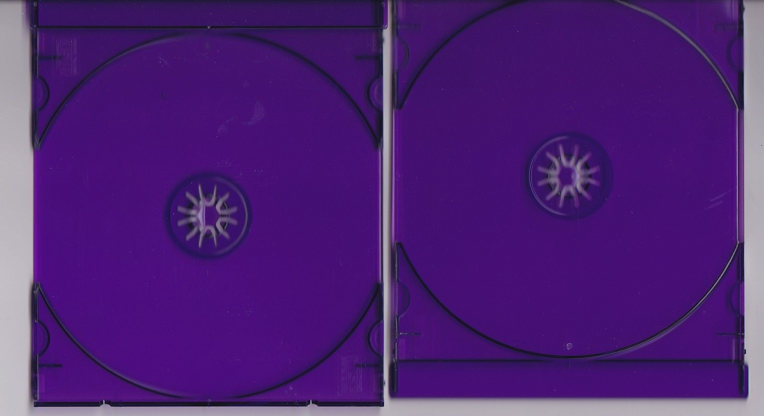 20 HIGH QUALITY TRANSPARENT PURPLE SINGLE CD TRAYS – PURPLE TRAY FREE SHIPPING