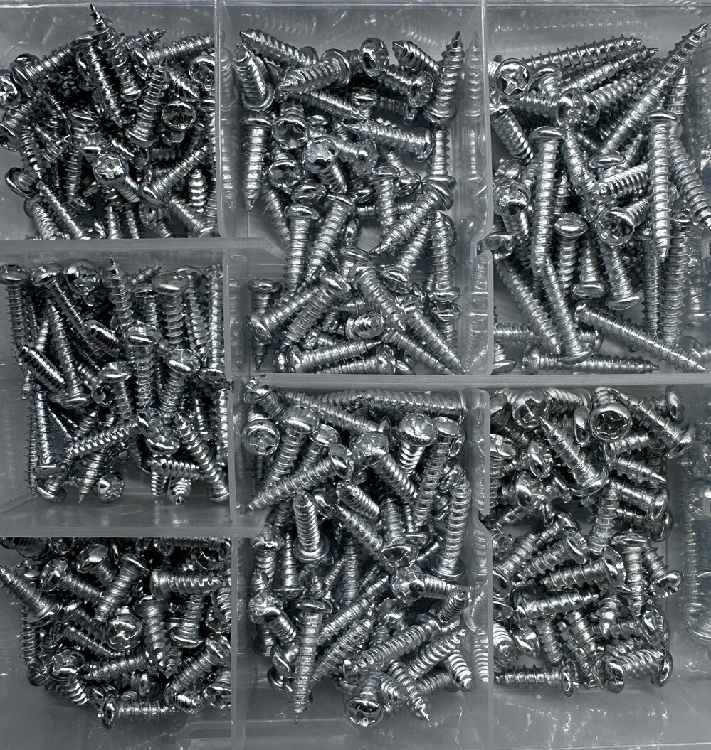 550pc Goliath Industrial Sheet Metal Screw Assortment Kit 13 sizes SMS550