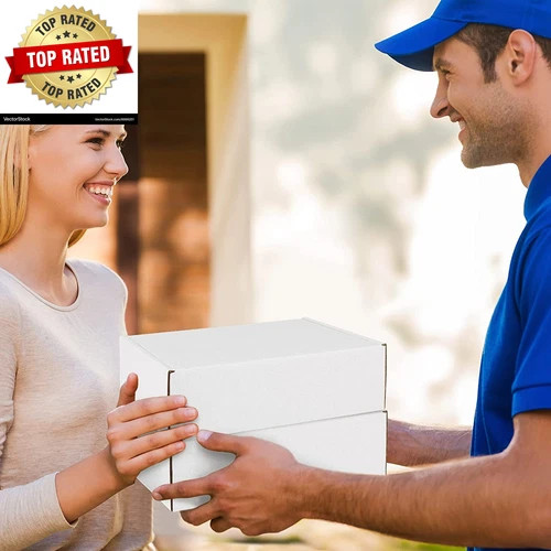 Shipping Boxes 7X5X2 Inches White Small Mailing Boxes 25 Pack Cardboard