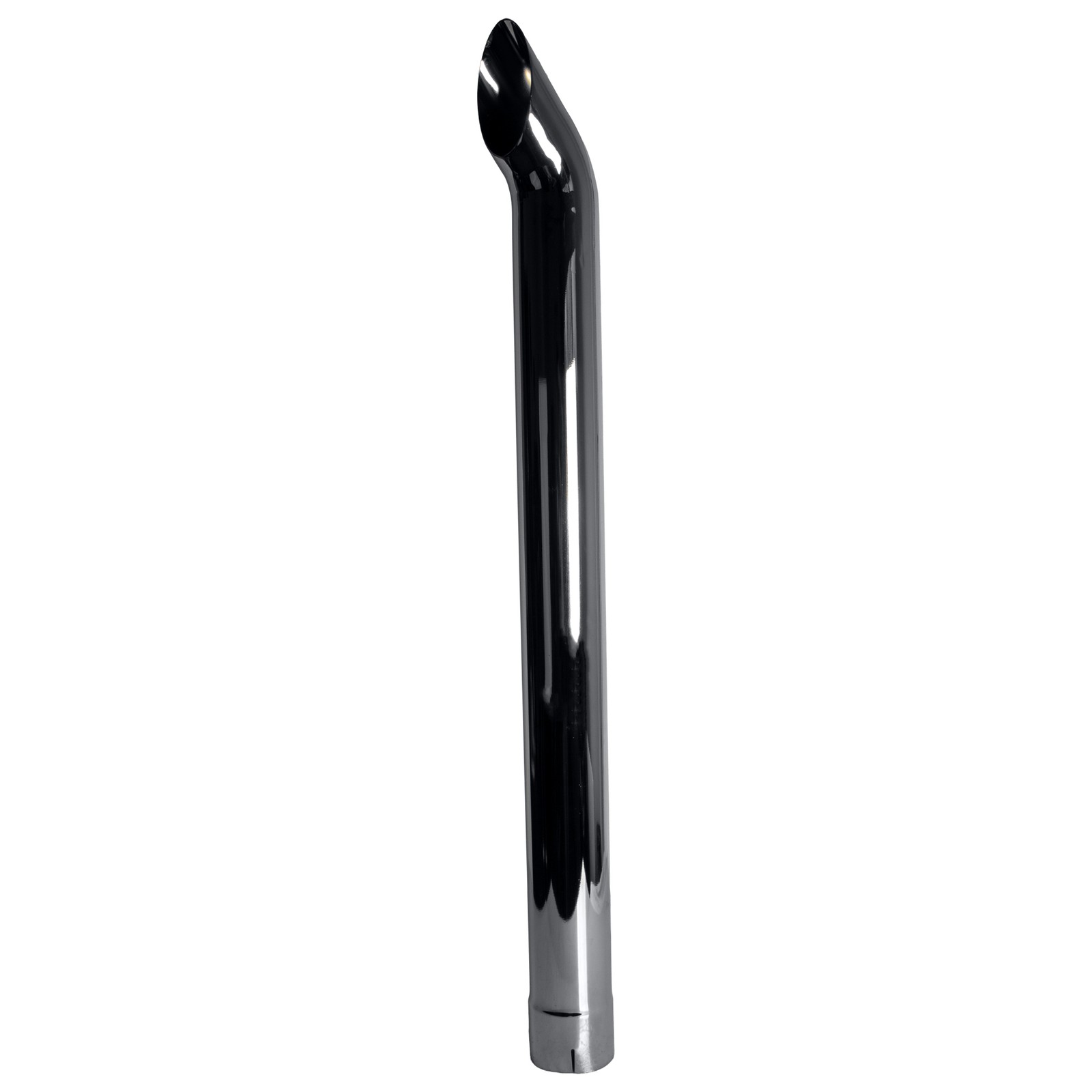Exhaust Stack Pipe 4″ x 48″ Curved Chrome