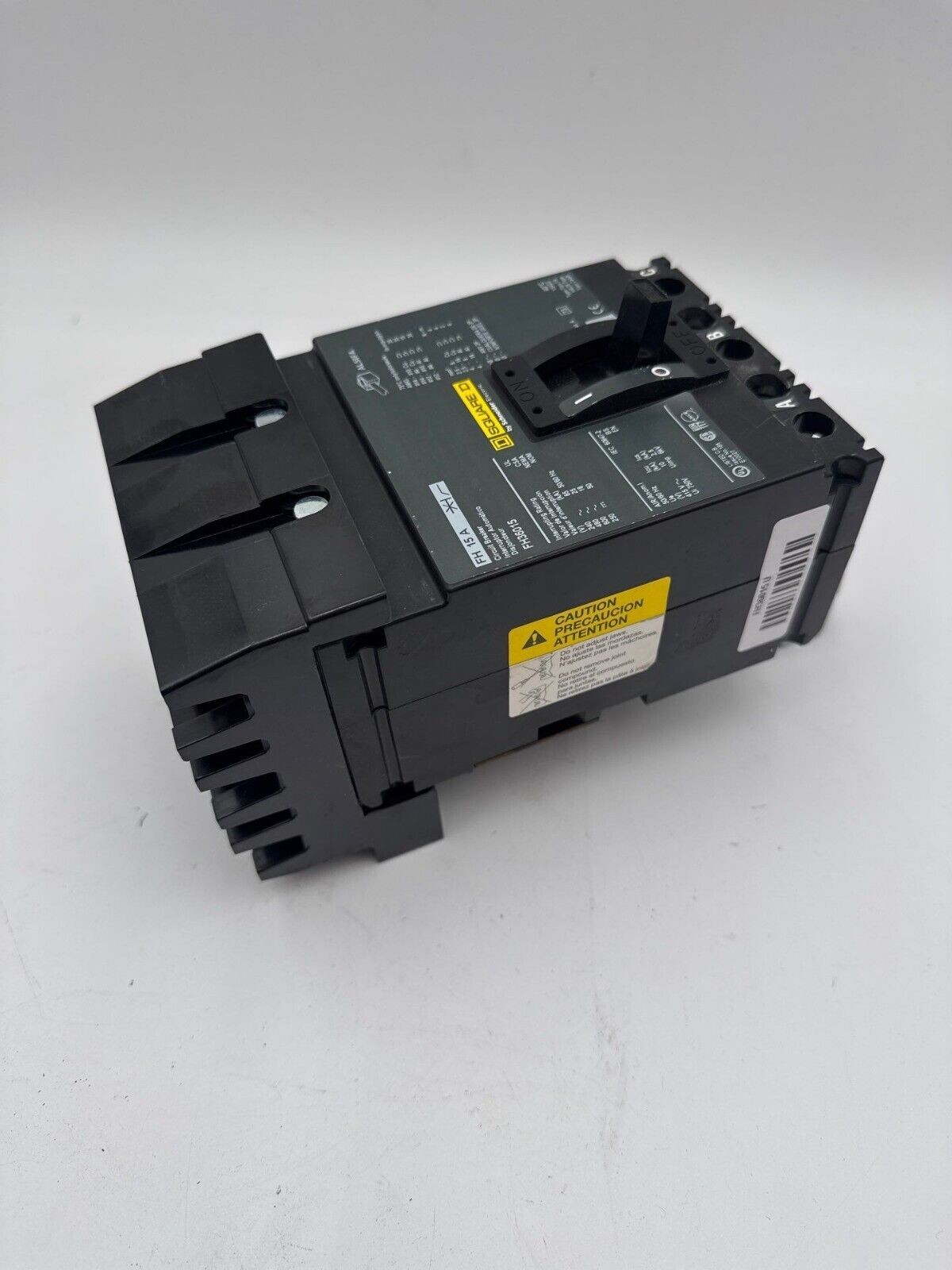Square D FH36015 I-Line Circuit Breaker 15A 3P 600V 3PH FA 15 Amp 3 Pole Used