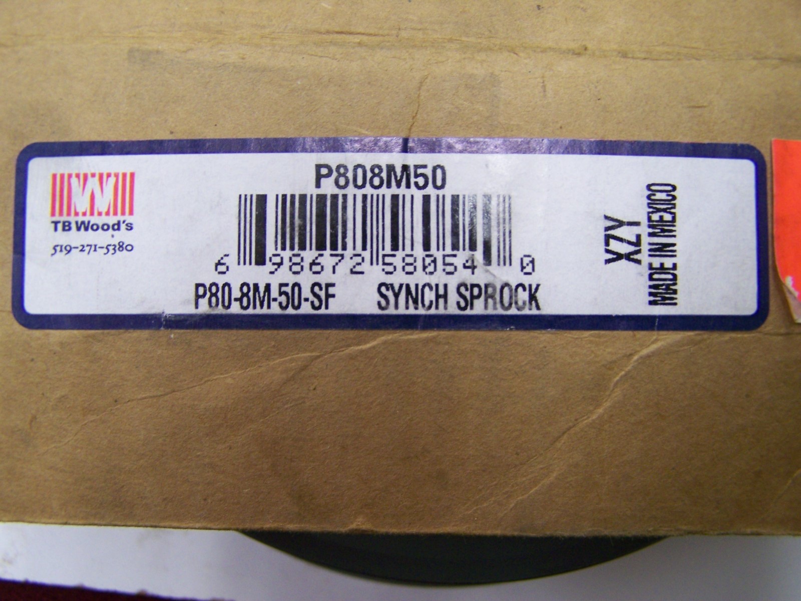 TB Woods P808M50 Synchronous Drive HTD Sprocket P80-8M-50-SF New