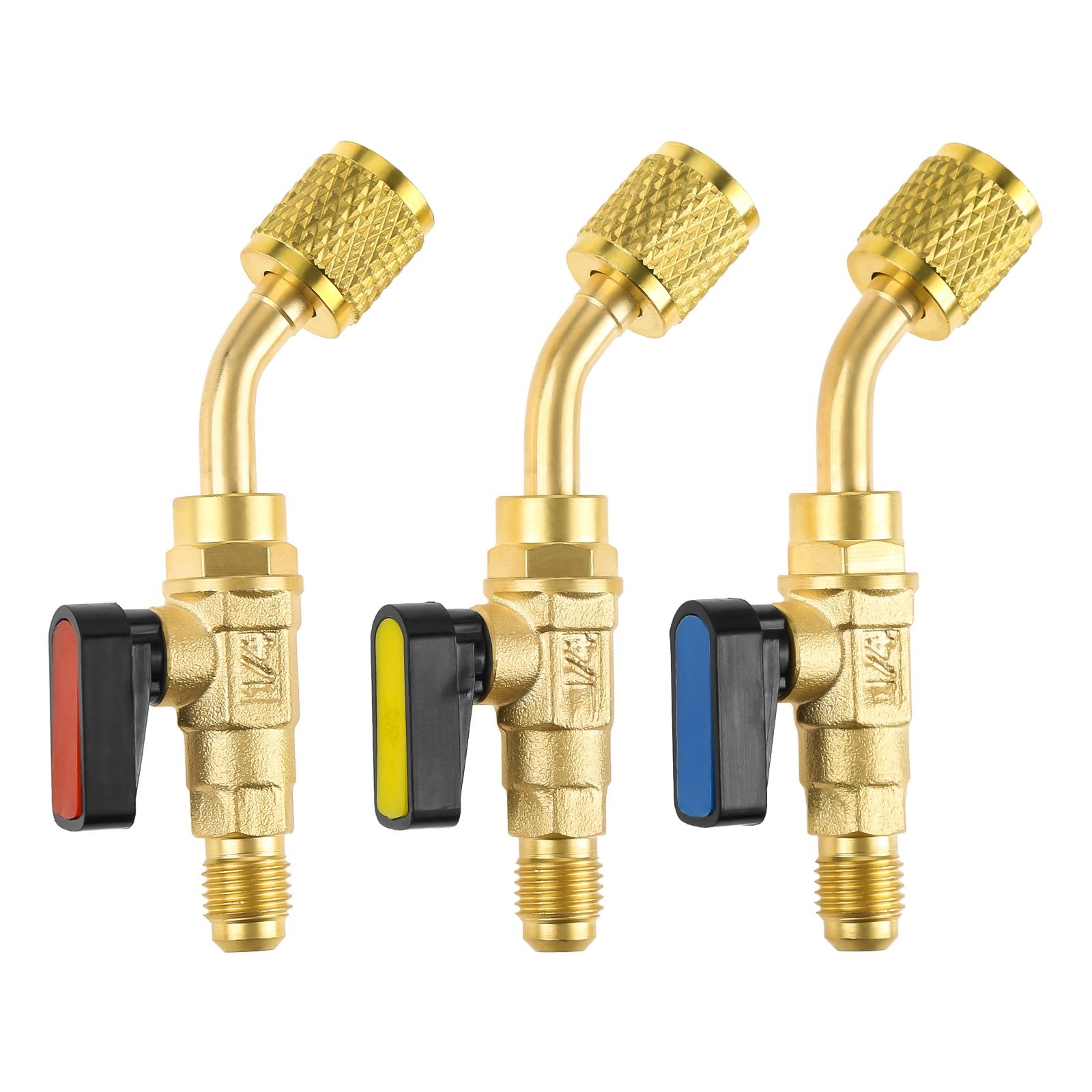 28Pcs/Set Air Conditioner Angled Ball Valve Adapter for R410A R134A R12 R22 HVAC