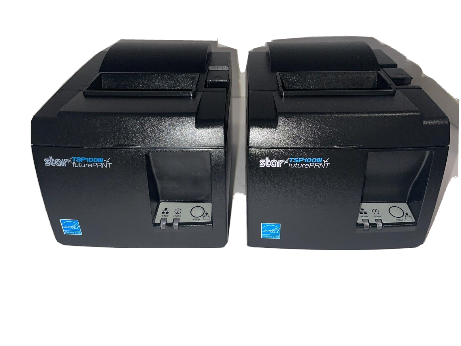 Star TSP100 TSP143IIILAN Thermal POS Receipt Printer w AC cord ETHERNET LOT OF 2
