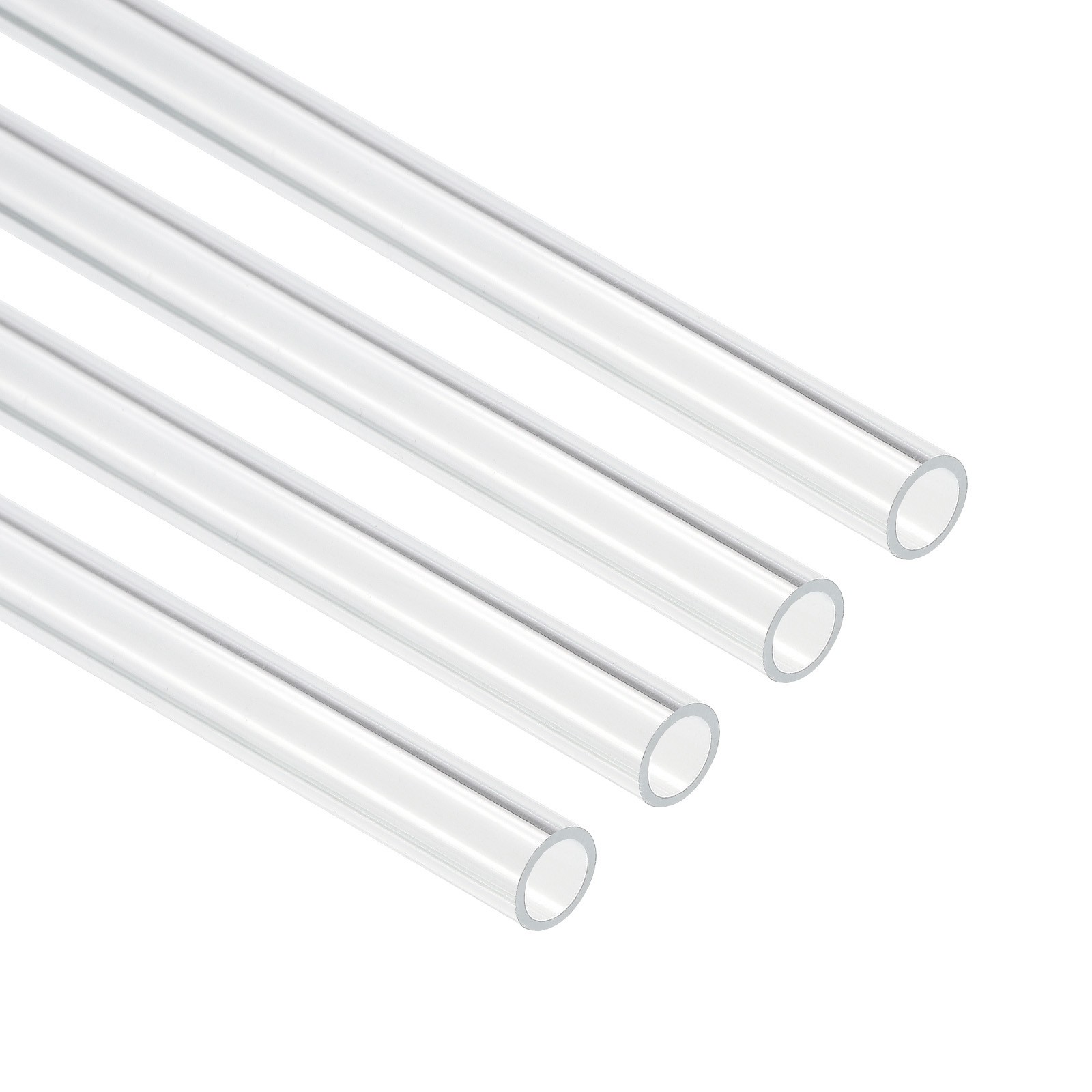 4 Pcs 8mm ID 10mm OD 10″ Rigid Acrylic Pipe for DIY Round Tube Clear