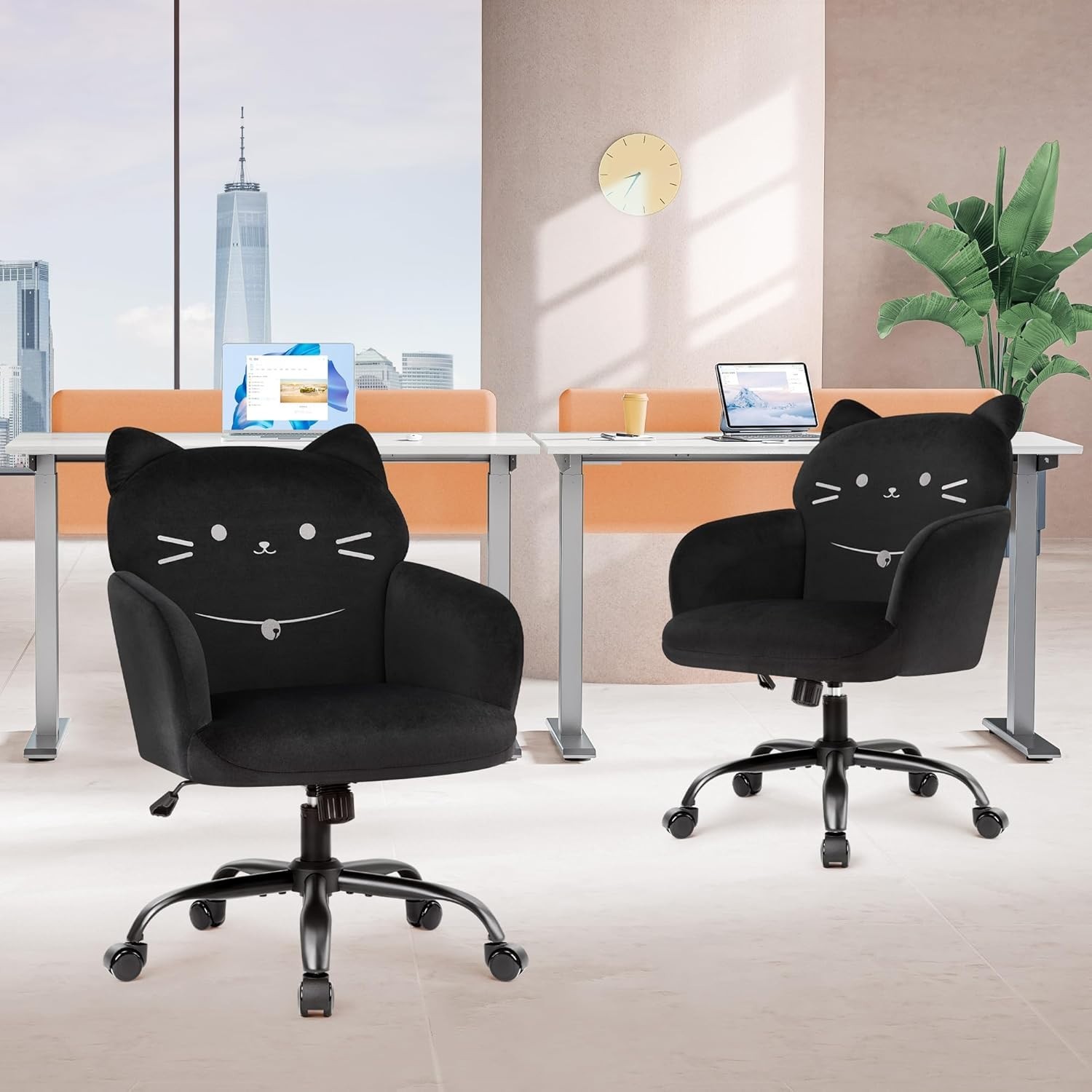 Versatile Cat-Inspired Velvet Task Chair: Stylish & Functional for Any Room