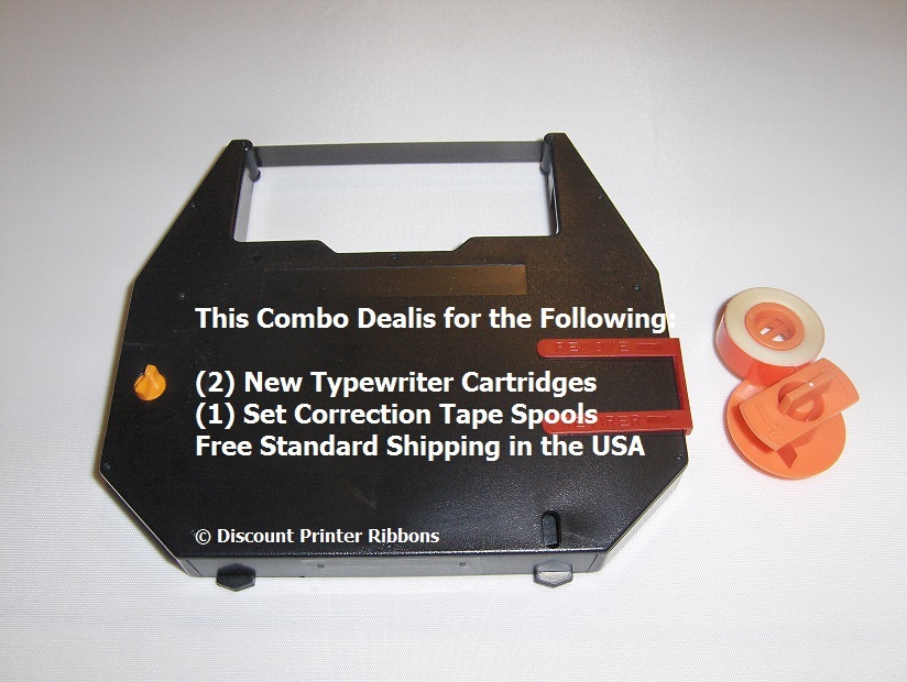 Combo Deal Olympia XL 505 Typewriter Ribbon / Correction Spool Free Shipping