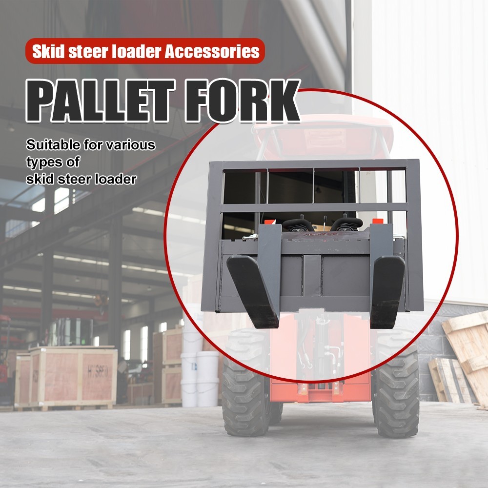 HUAYEE Pallet Fork And Cargo Fork Suitable For Skid Steer Loader Attachments