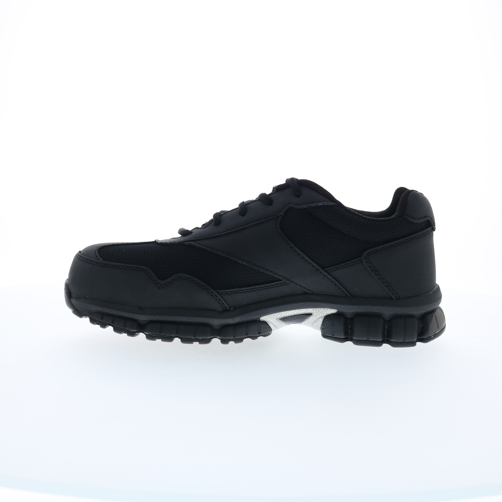 Reebok Work Ketia RB4895 Mens Black Leather Lace Up Athletic Work Shoes