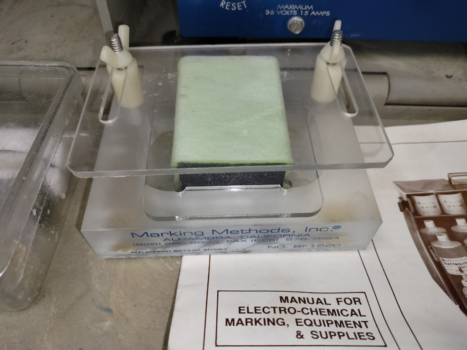 Marking Methods Inc Mark 300 Mark300 Electro Chemical Etching System w/ Case