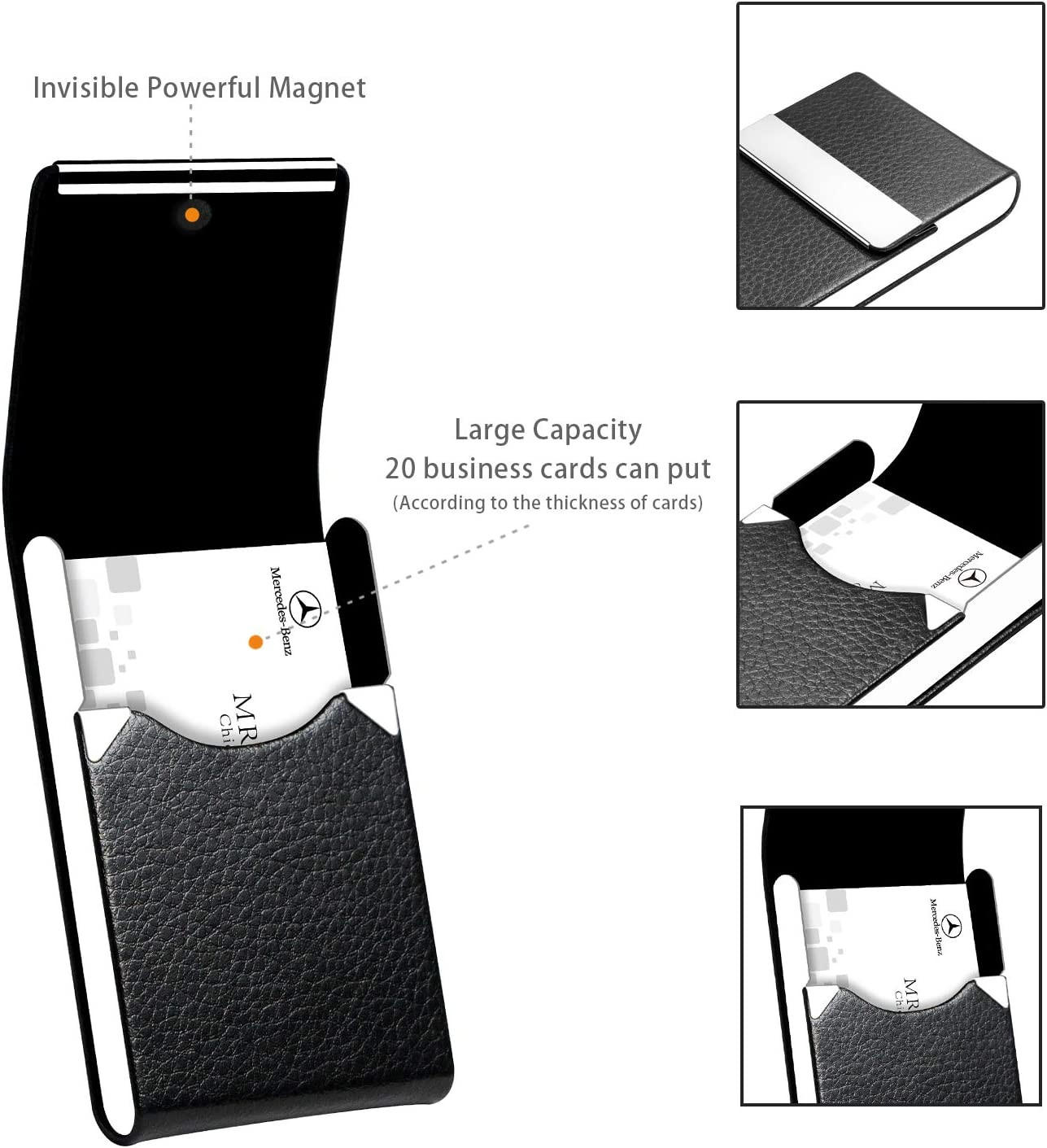 Professional Business Card Holder PU Leather Business Card Case Name Card Holder