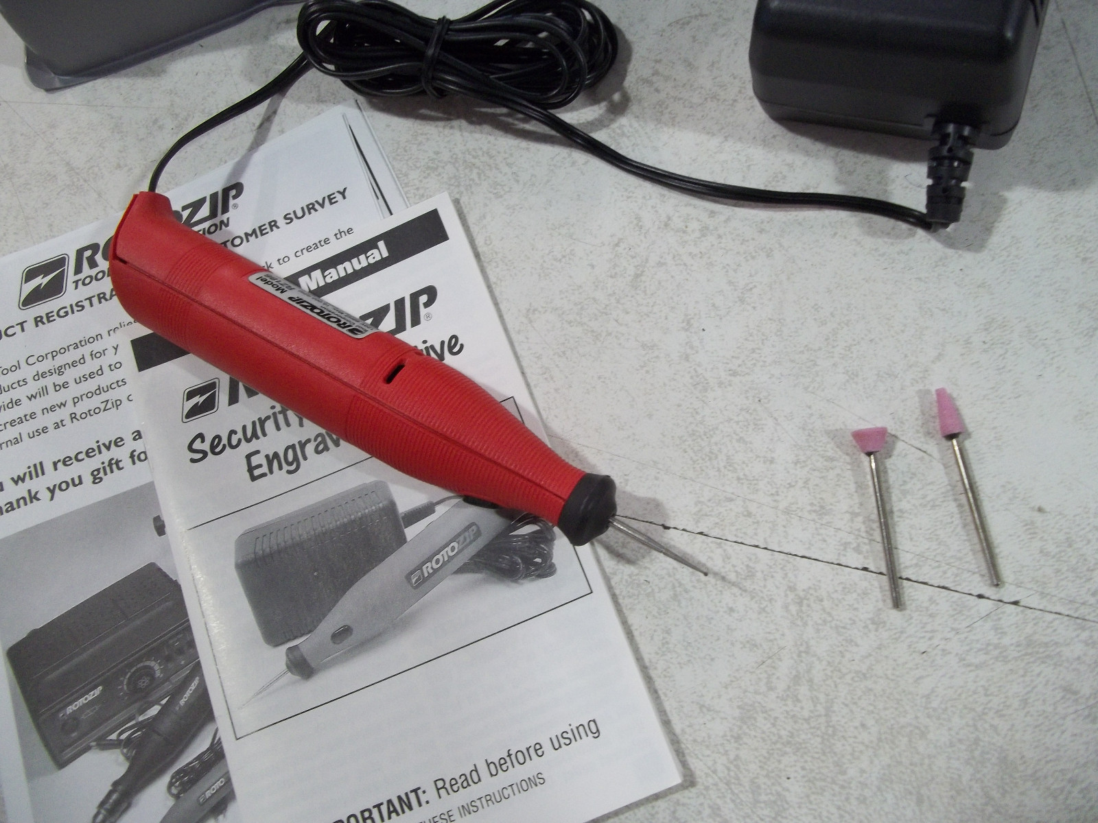NEW Corded Electric RotoZip Security & Creativity Engraving Engraver Tool Kit