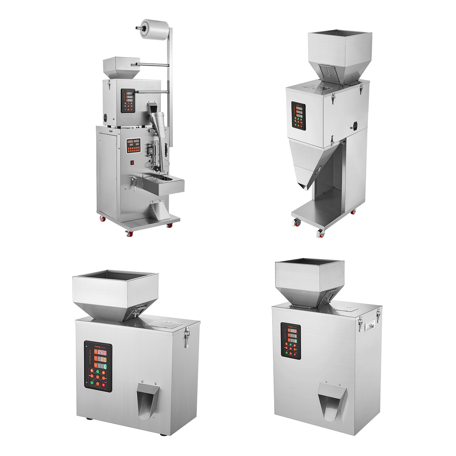 VEVOR Automatic Powder Filling Machine Particle Weighing 1-100/1-200/10-500g