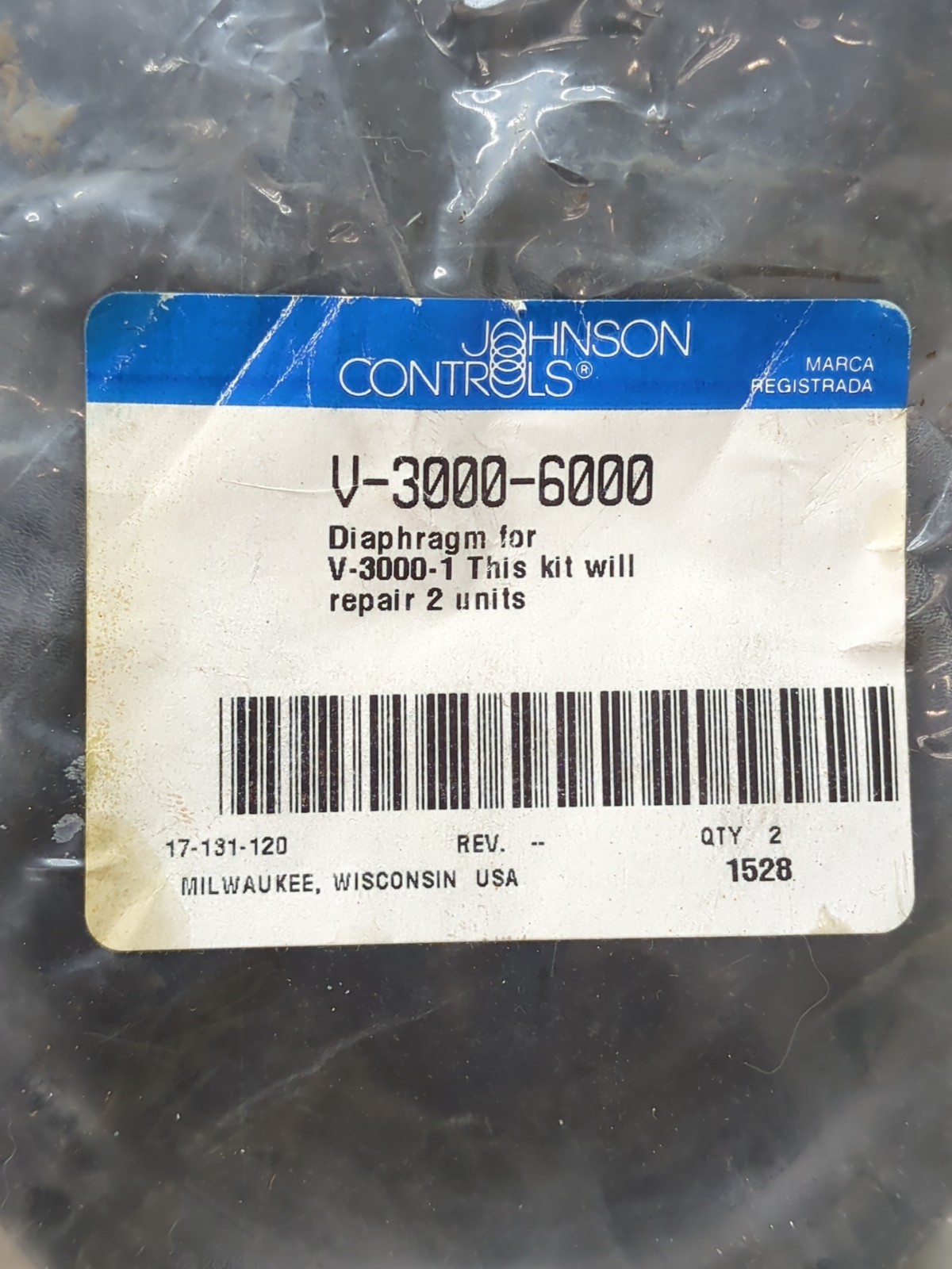 New Johnson Controls V-3000-6000 Rubber Diaphragm For V3000-1 Actuator