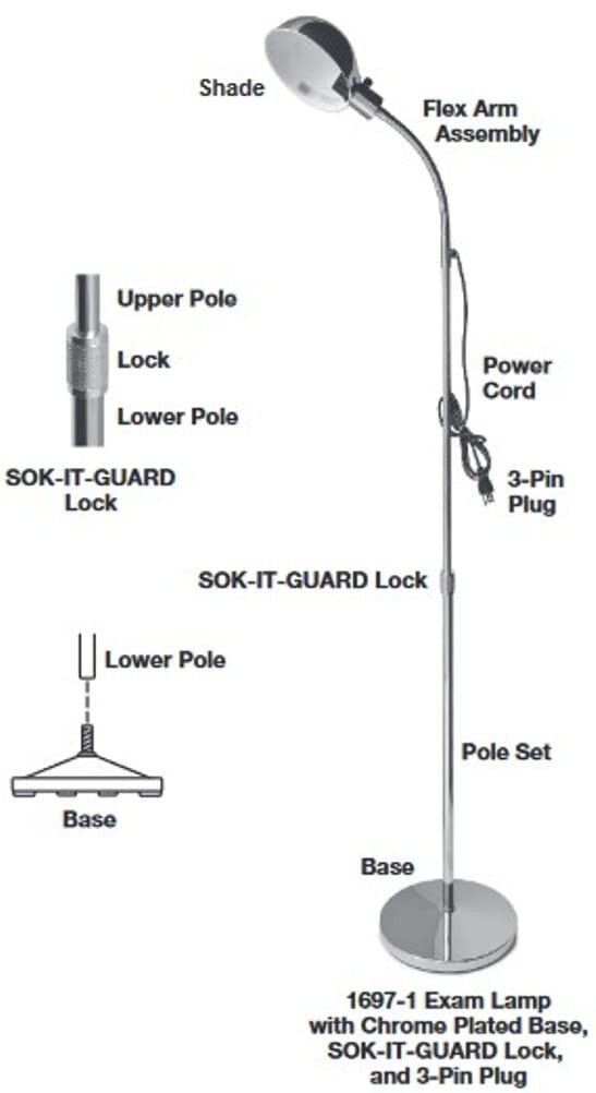 Grafco Medical Exam Lamp, Flexible Gooseneck Light, Weighted Base