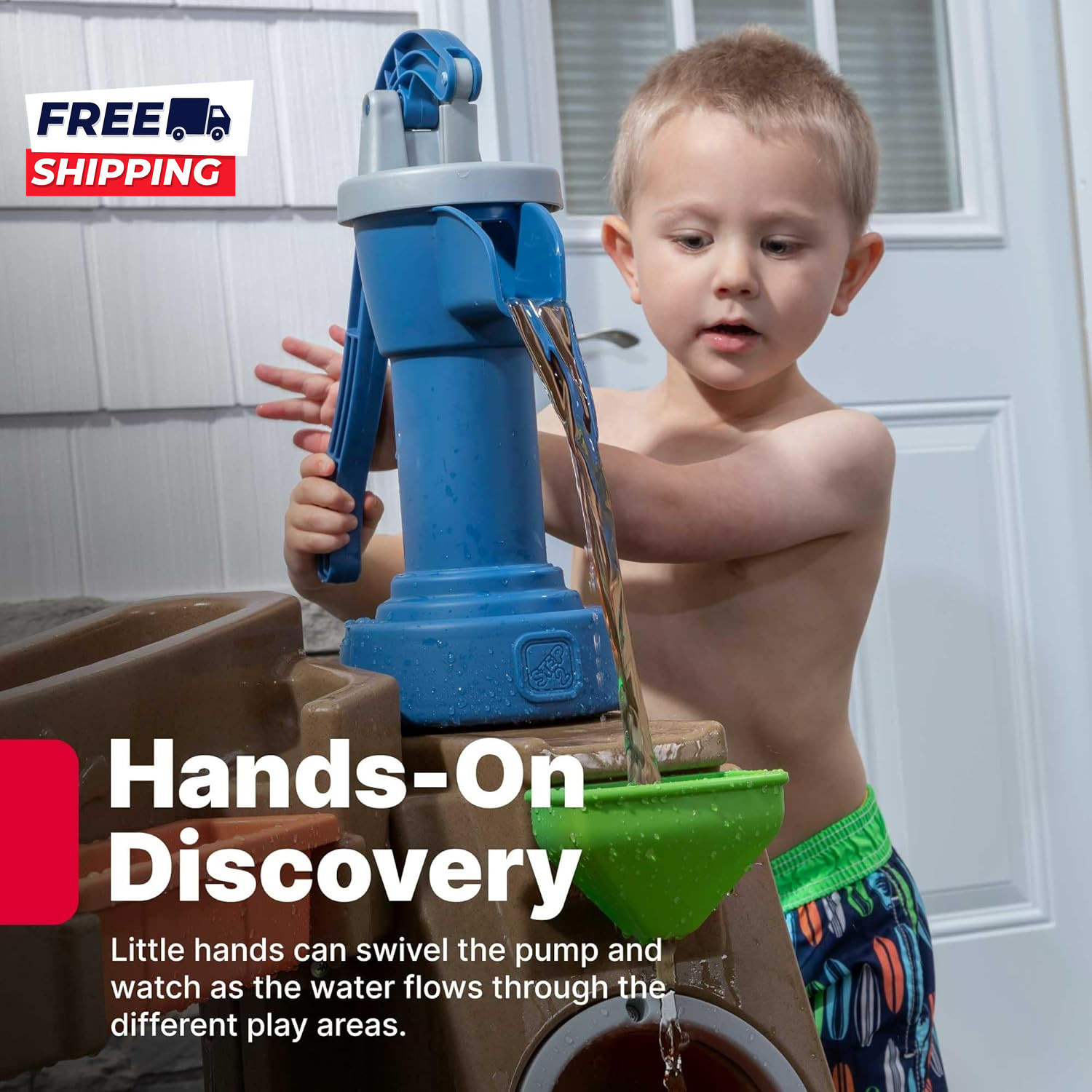 Step 2 Pump & Splash Discovery Pond Water Table Kids Water Sensory Activity Pool
