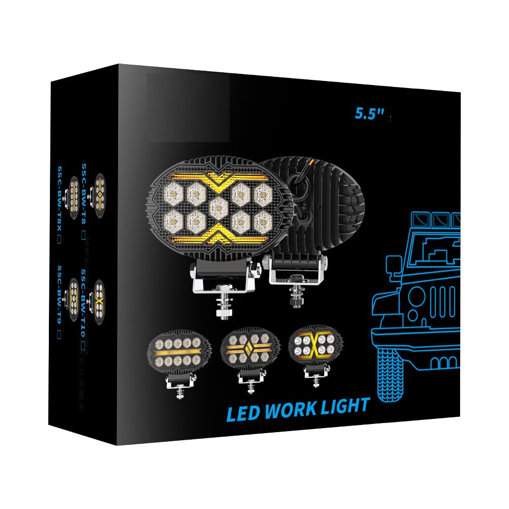 5.5″INCH Strobe Amber DRL Oval LED Work Light fit Various JCB JOHN DEERE Tractor