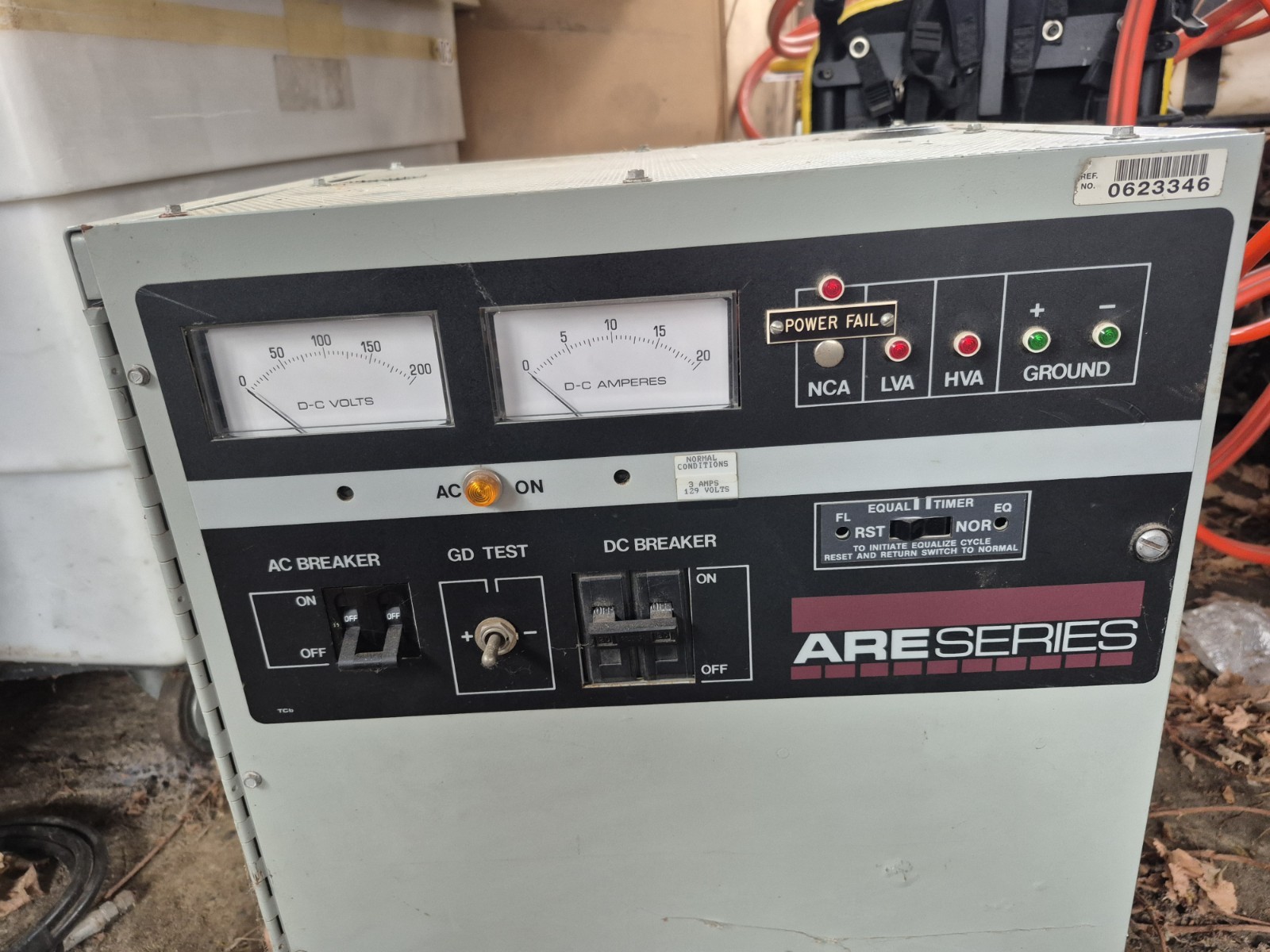 C&D BATTERY CHARGER 130V ARE130AC12F 120 208 220 SINGLE PHASE FORKLIFT SOLAR