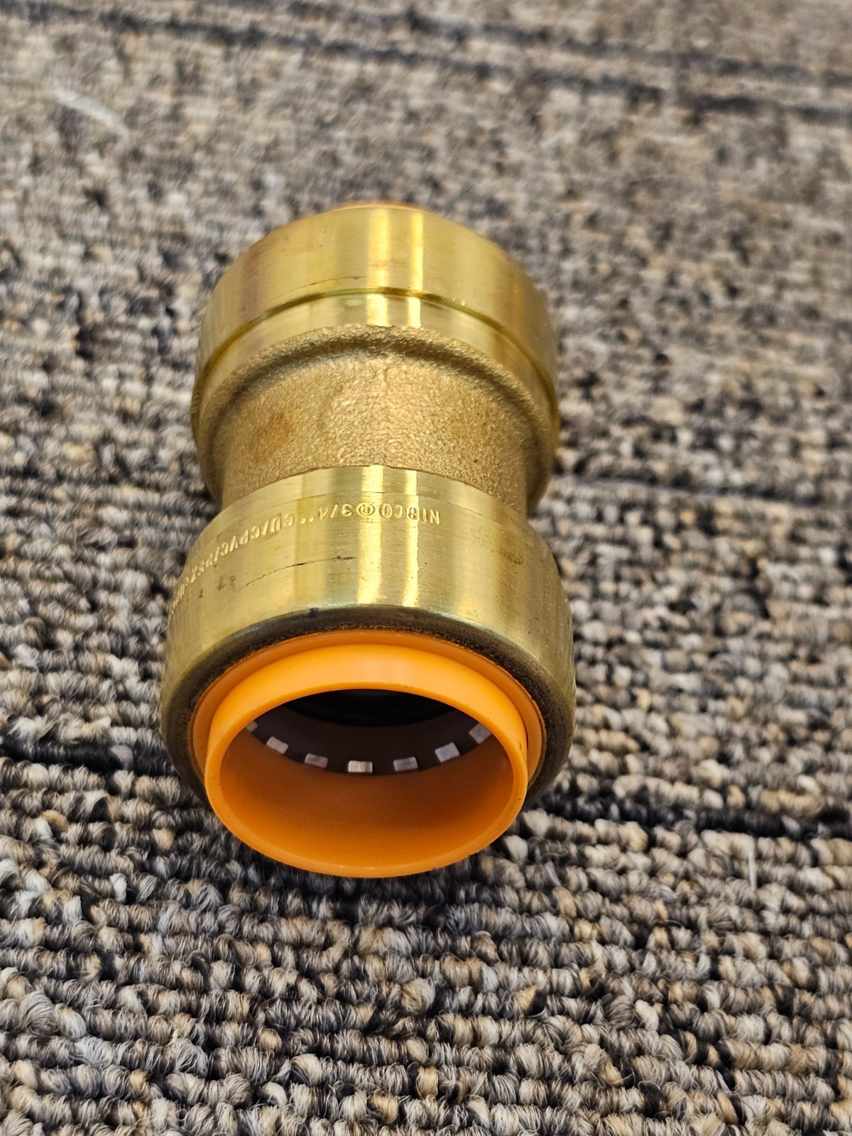 (QTY 4) NIBCO P700-LF Coupling Push x Push 3/4″ Lead Free Brass Resistant