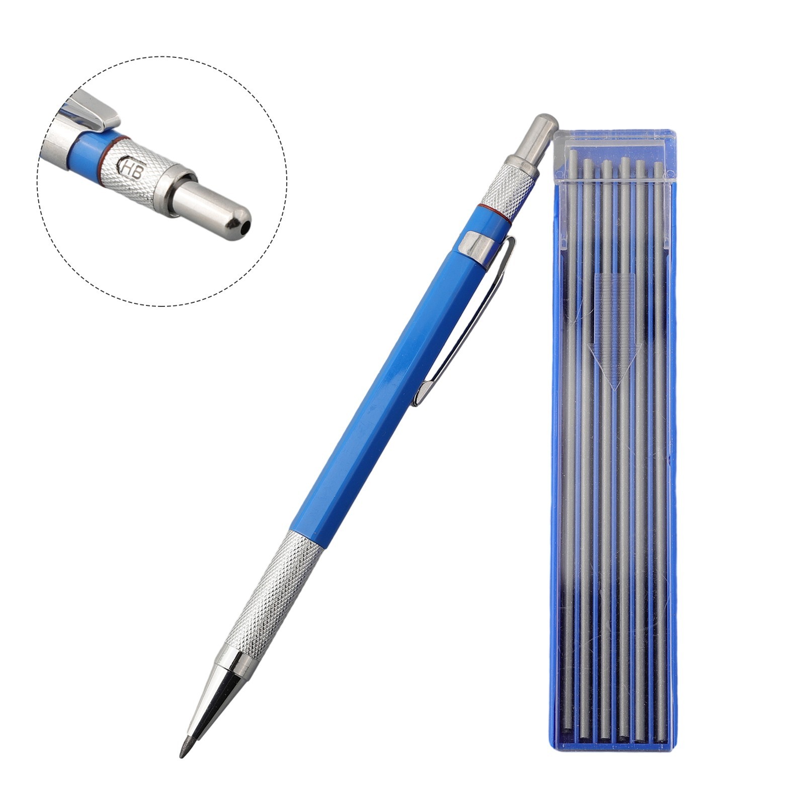 Silver Streak Welders Pencil with 12 Pcs Round Silver Refills, Metal Marker