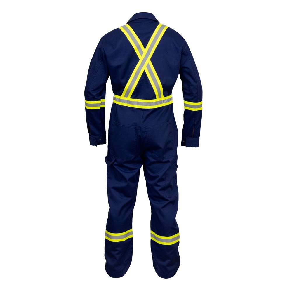 Safety High Visibility Hi Vis Work Coverall with Leg Zipper-Full Sleeve-100%C