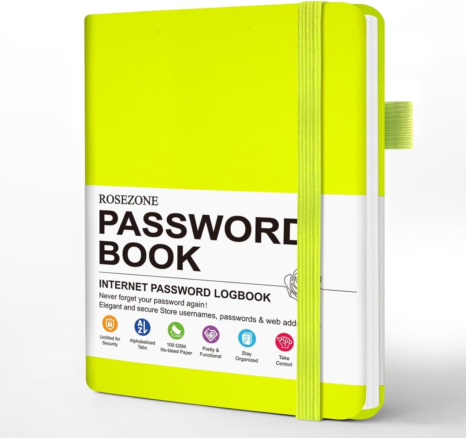 Password Book with Alphabetical tabs. 4.3″x5.7″ Internet Address Organizer Logbo