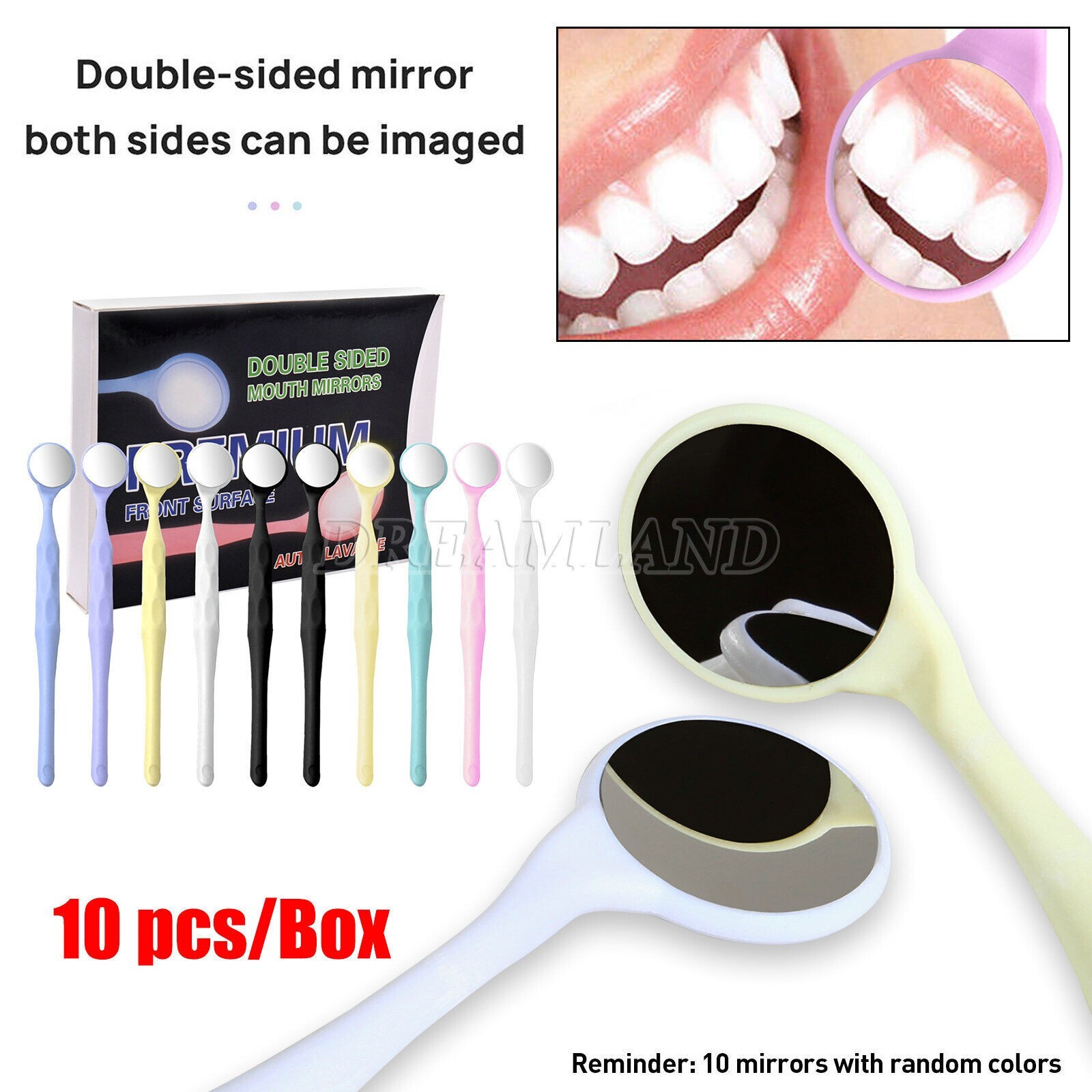 10x Dental Mouth Mirrors Reflector Oral Mirror Autoclavable Double Sided USA