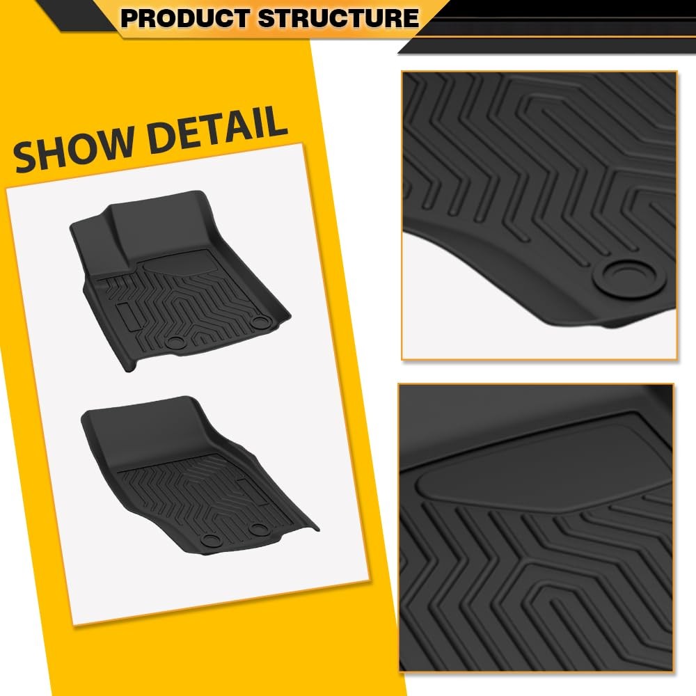 TPE Floor Mats & Cargo Liners for Jeep Grand Cherokee 2022-2024 4xe No L WK 3PCS
