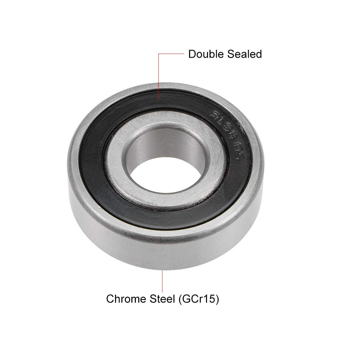 2 Pcs RLS6-2RS Ball Bearing, 3/4×1-7/8×9/16in, Double Sealed