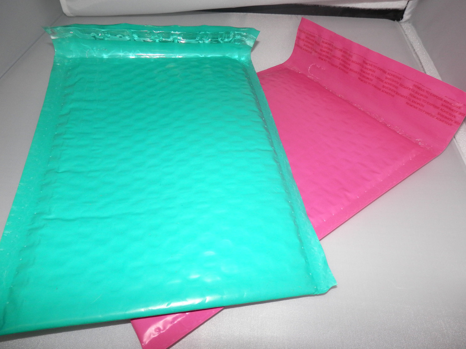 100 Hot Pink and Teal 6×9 Poly Bubble Mailers, Wholesale Colored Mailers #0